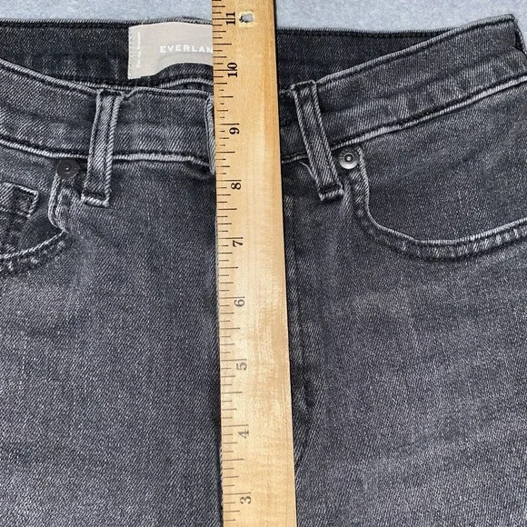 Everlane Jeans 26 Womens Black Skinny‎ Ankle High Rise Denim Essential Staple - Picture 5 of 16